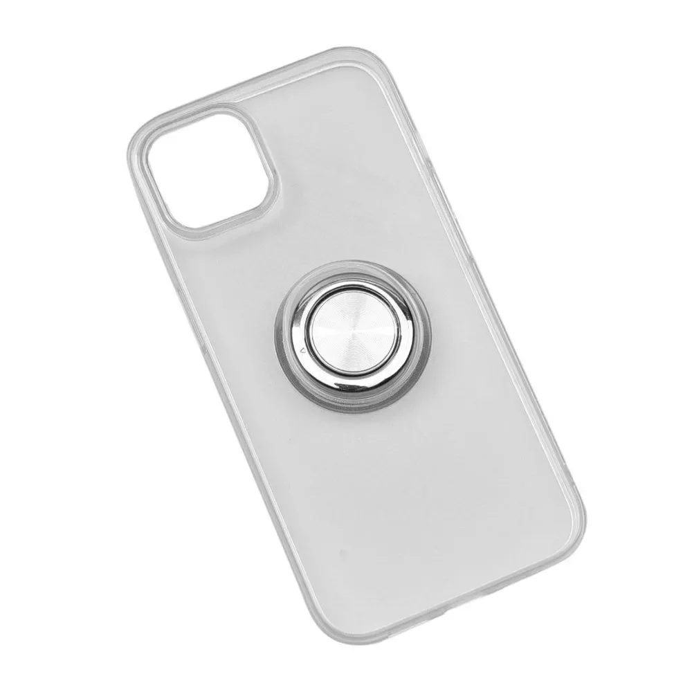 Transparent iPhone 13 Case with 360 Degree Adjustable Ring Holder